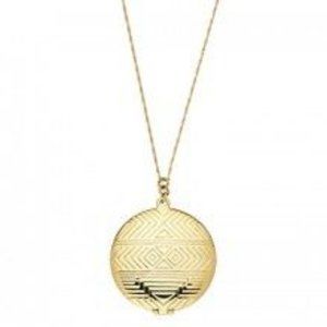 House of Harlow 1960 Medallion Locket Pendant Necklace - Gold